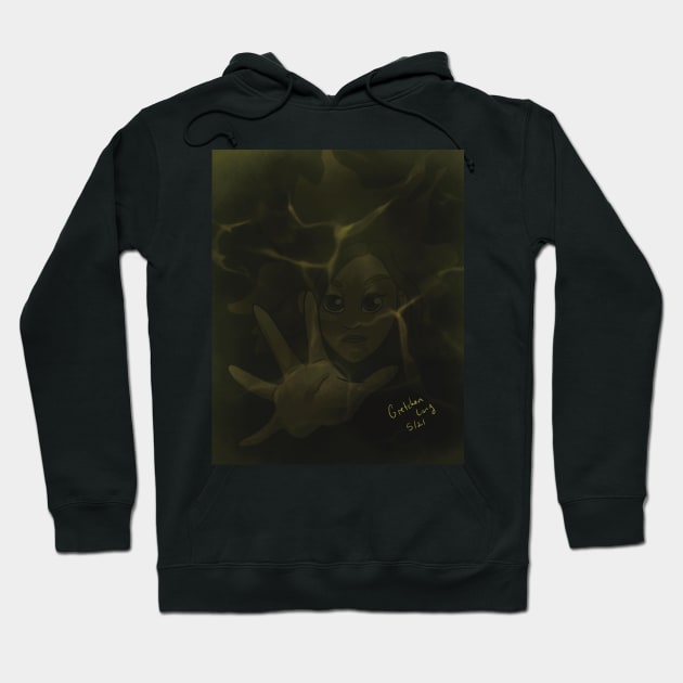 Creepy Mermaid in Murky Water Hoodie by A2Gretchen